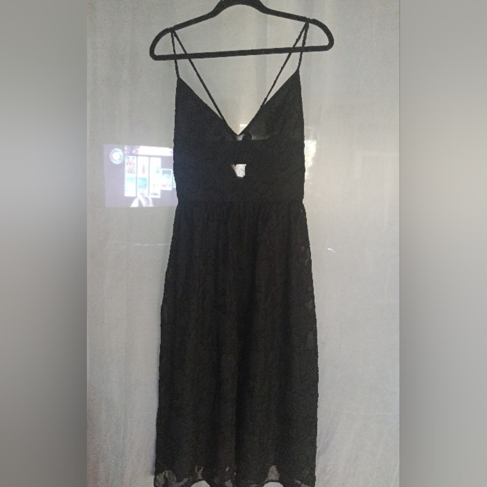 Cupshe Black Backless Spaghetti Strap Sundress